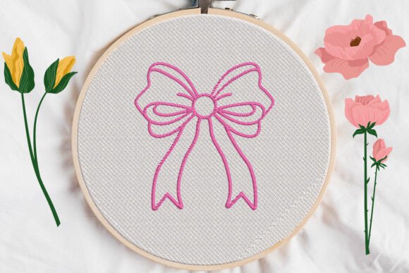 Bow2: A Charming, Versatile Embroidery Design for Personalized Gifts