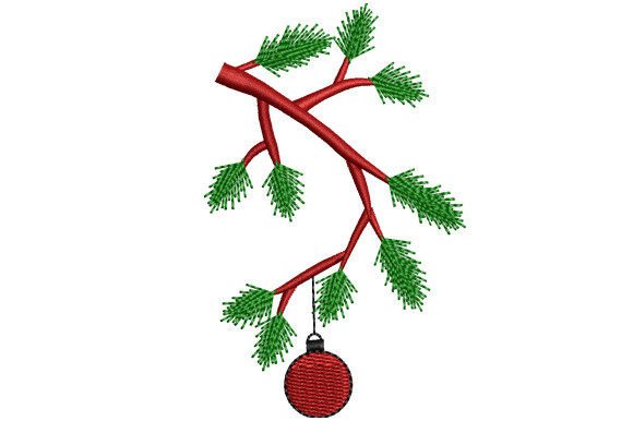 Christmas Branch: A Thoughtful Embroidery Design for Meaningful Gifts