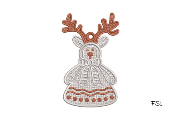 Lace Reindeer: A Business-Ready Holiday Embroidery Design