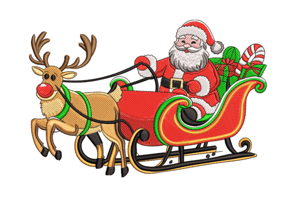 Santa Sleigh: A Festive, Flexible Holiday Embroidery Design