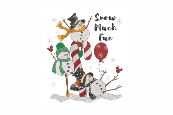 Snow Much Fun: A Charming Winter Embroidery for Meaningful Gifts