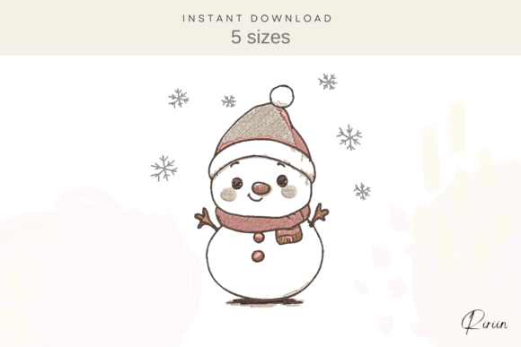 Snowman Embroidery Design